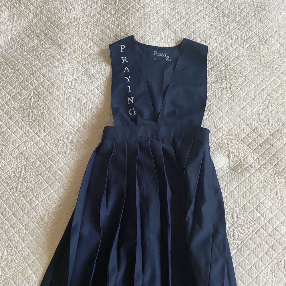 Prayingg Uniform Pinafore Dress